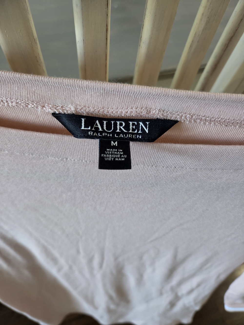 Lauren Ralph Lauren Blush Tie-Sleeve Boatneck Tee - Picture 2 of 7